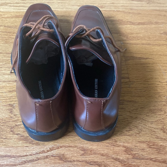 Men's Fabian Couture Monaco Brown Dress Shoes Oxfords Square Toe Lace Up 14M - Picture 14 of 16